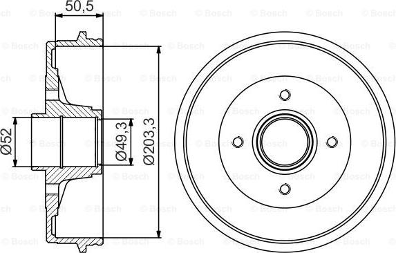 BOSCH 0 986 477 210 - Brake Drum onlydrive.pro