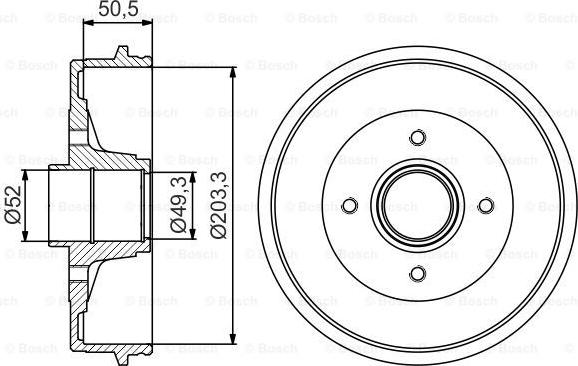 BOSCH 0 986 477 211 - Brake Drum onlydrive.pro