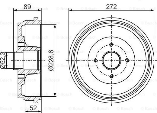 BOSCH 0 986 477 287 - Stabdžių būgnas onlydrive.pro