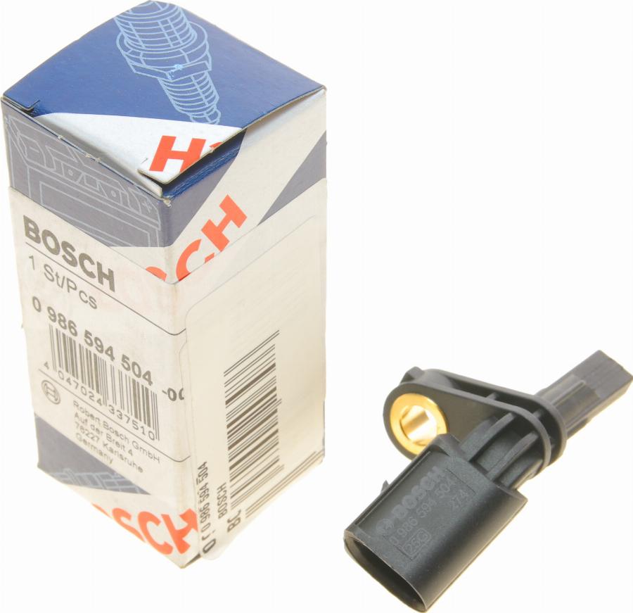 BOSCH 0 986 594 504 - Sensor, wheel speed onlydrive.pro