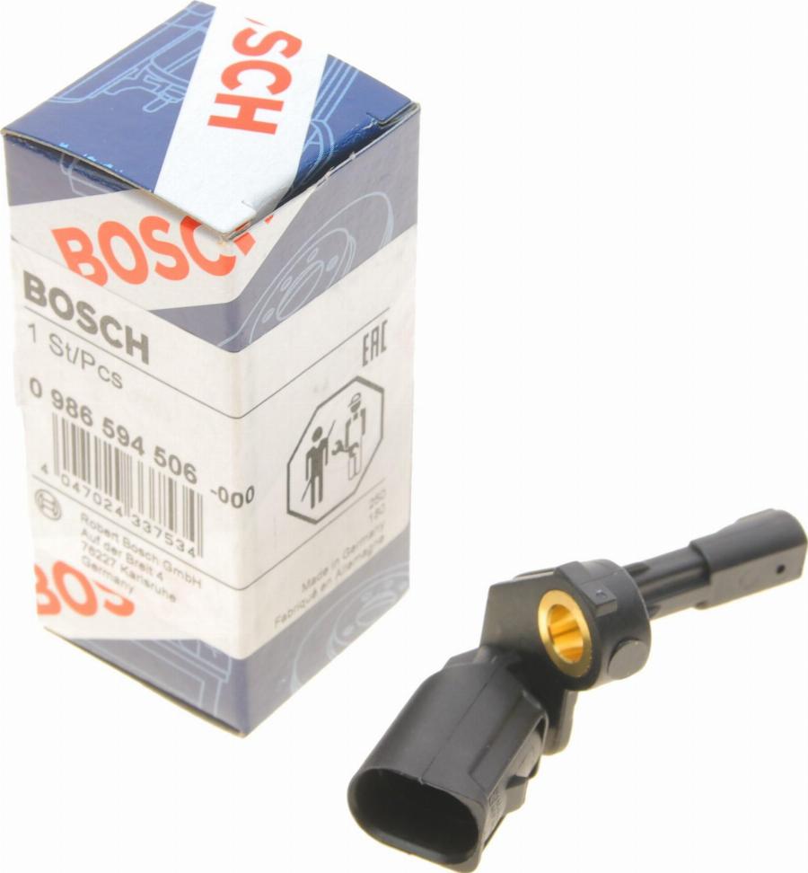 BOSCH 0 986 594 506 - Sensor, wheel speed onlydrive.pro