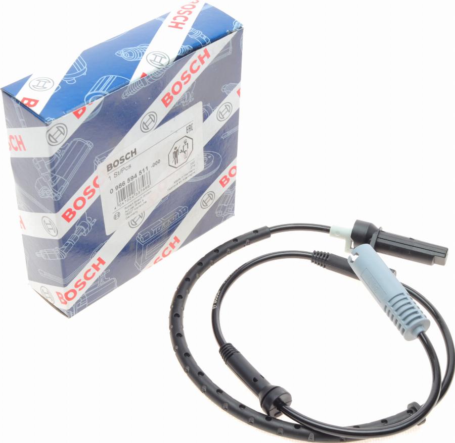 BOSCH 0 986 594 511 - Датчик ABS, частота вращения колеса onlydrive.pro