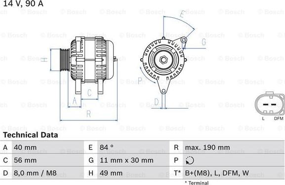 BOSCH 0 986 049 640 - Генератор onlydrive.pro