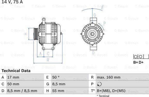 BOSCH 0 986 049 081 - Alternator onlydrive.pro