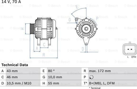 BOSCH 0 986 049 370 - Kintamosios srovės generatorius onlydrive.pro