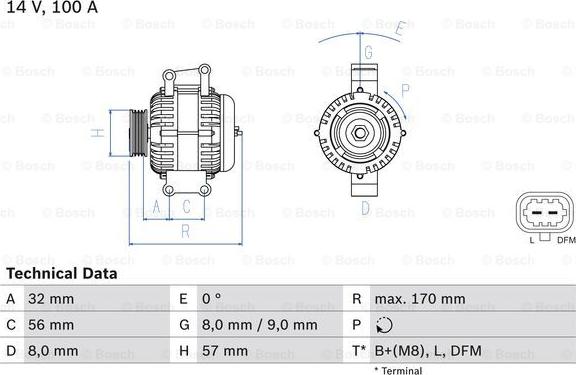 BOSCH 0 986 044 010 - Генератор onlydrive.pro