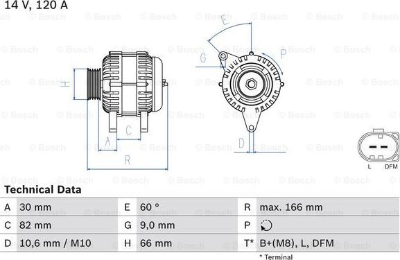 BOSCH 0 986 044 330 - Alternator onlydrive.pro