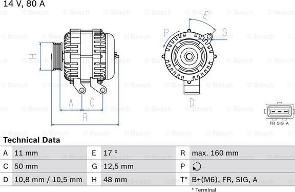 BOSCH 0 986 044 701 - Генератор onlydrive.pro