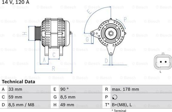 BOSCH 0 986 045 241 - Alternator onlydrive.pro