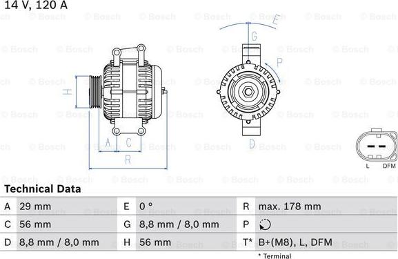 BOSCH 0 986 046 160 - Generaator onlydrive.pro