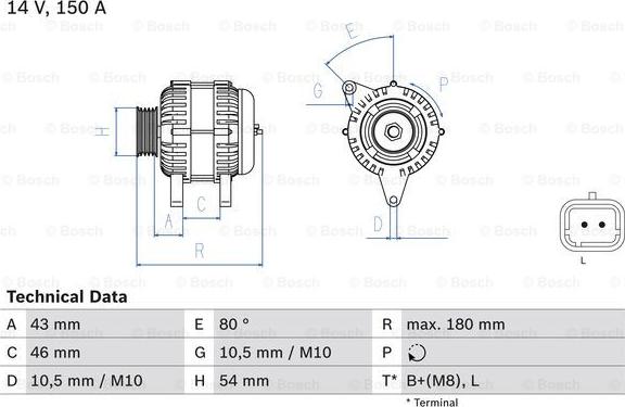 BOSCH 0 986 046 240 - Generaator onlydrive.pro