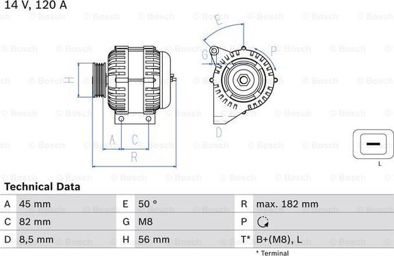 BOSCH 0 986 041 150 - Kintamosios srovės generatorius onlydrive.pro