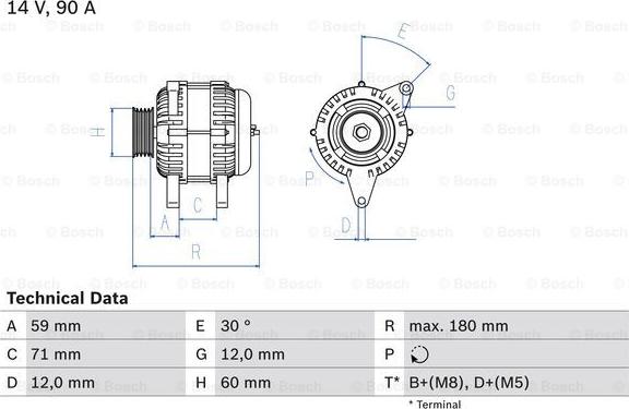 BOSCH 0 986 042 000 - Ģenerators onlydrive.pro