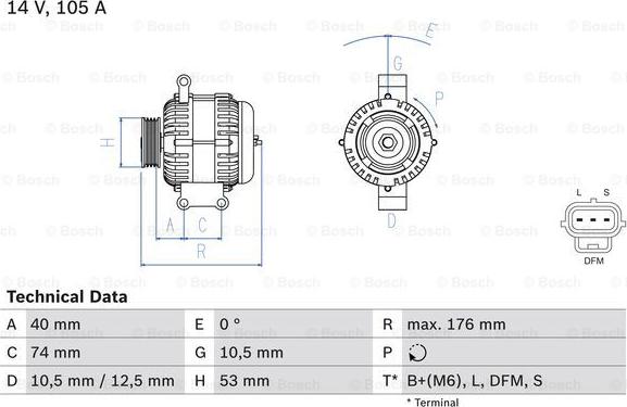 BOSCH 0 986 042 790 - Alternator onlydrive.pro