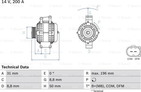 BOSCH 0 986 047 490 - Kintamosios srovės generatorius onlydrive.pro