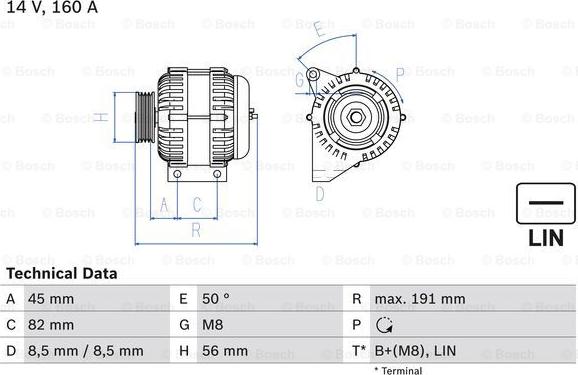 BOSCH 0 986 047 500 - Generaator onlydrive.pro