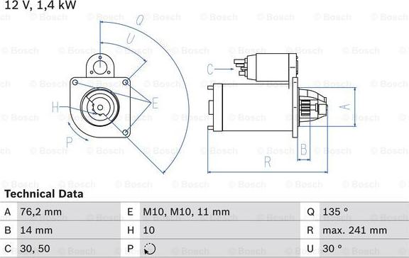 BOSCH 0 986 016 470 - Starter onlydrive.pro