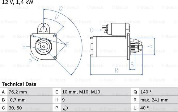 BOSCH 0 986 016 660 - Starteris onlydrive.pro