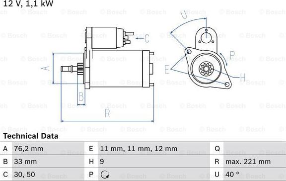 BOSCH 0 986 016 290 - Starter onlydrive.pro