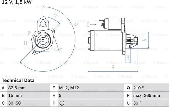 BOSCH 0 986 016 240 - Starter onlydrive.pro