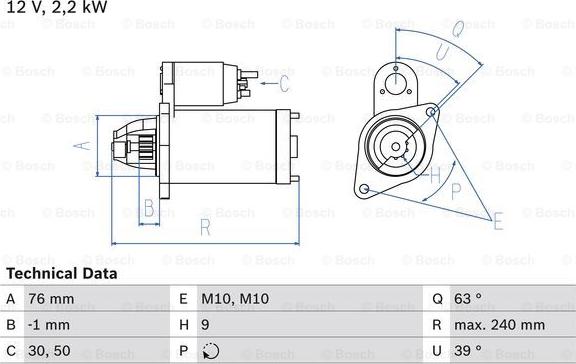 BOSCH 0 986 018 910 - Starter onlydrive.pro