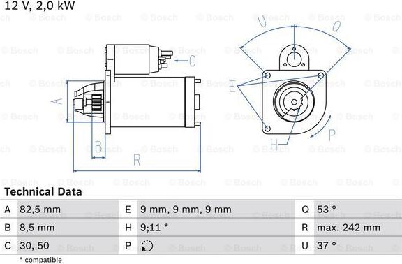 BOSCH 0 986 018 450 - Starter onlydrive.pro