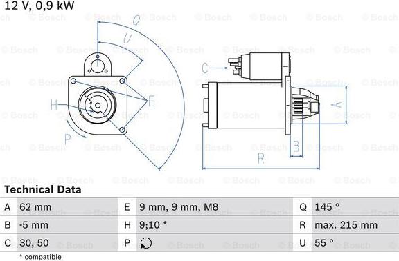 BOSCH 0 986 013 850 - Starteris onlydrive.pro