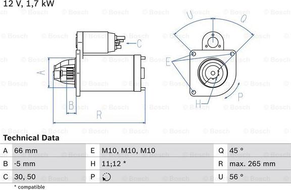 BOSCH 0 986 013 240 - Starter onlydrive.pro