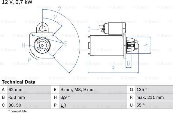 BOSCH 0 986 017 930 - Starteris onlydrive.pro