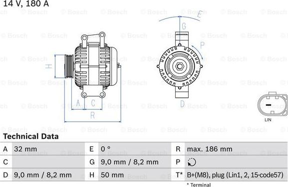 BOSCH 0 986 084 590 - Kintamosios srovės generatorius onlydrive.pro