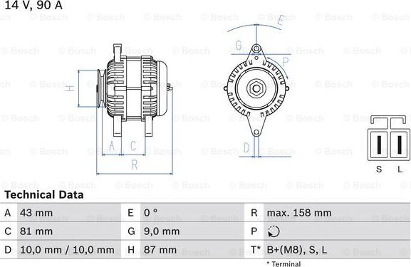 BOSCH 0 986 080 430 - Generaator onlydrive.pro