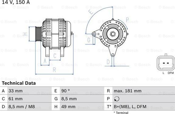 BOSCH 0 986 080 420 - Alternator onlydrive.pro