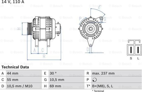 BOSCH 0 986 080 640 - Alternator onlydrive.pro