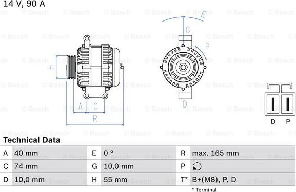 BOSCH 0 986 080 320 - Alternator onlydrive.pro