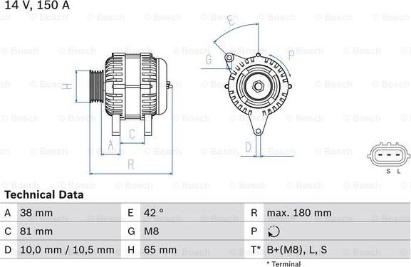 BOSCH 0 986 081 960 - Generaator onlydrive.pro