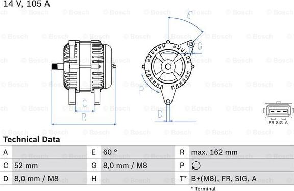 BOSCH 0 986 081 090 - Генератор onlydrive.pro