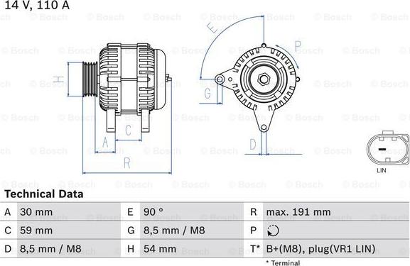 BOSCH 0 986 083 270 - Alternator onlydrive.pro