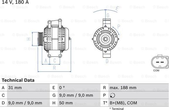 BOSCH 0 986 082 500 - Ģenerators onlydrive.pro