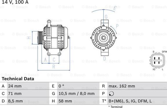 BOSCH 0 986 082 080 - Generaator onlydrive.pro