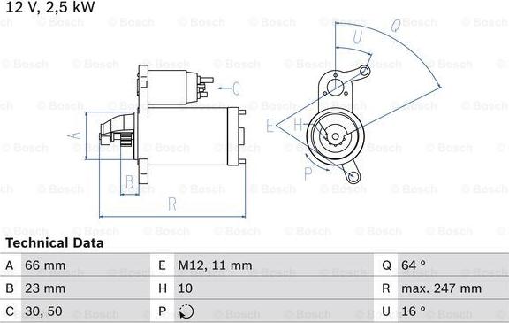 BOSCH 0 986 024 040 - Стартер onlydrive.pro