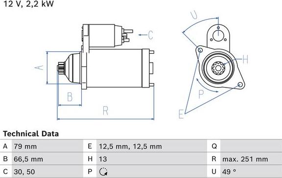 BOSCH 0 986 026 340 - Käynnistinmoottori onlydrive.pro