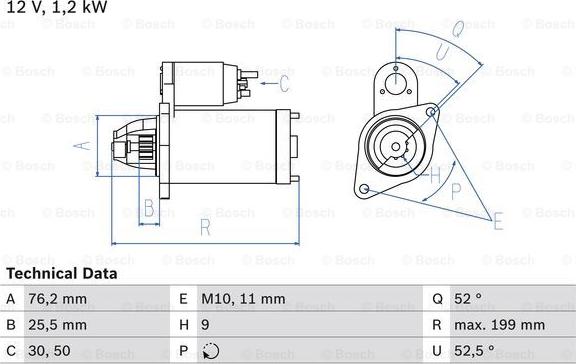 BOSCH 0 986 020 890 - Starter onlydrive.pro