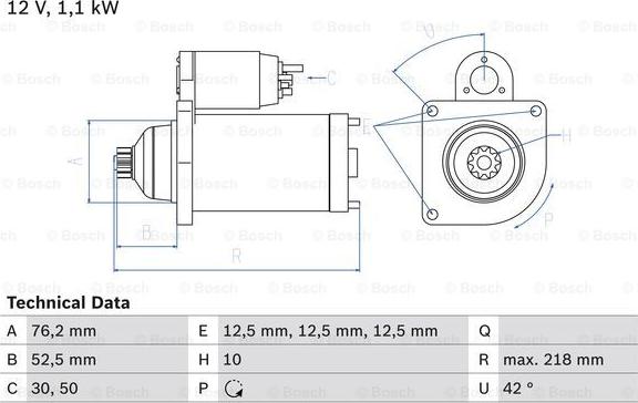 BOSCH 0 986 020 240 - Starter onlydrive.pro