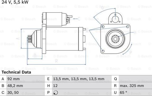 BOSCH 0 986 021 480 - Starter onlydrive.pro