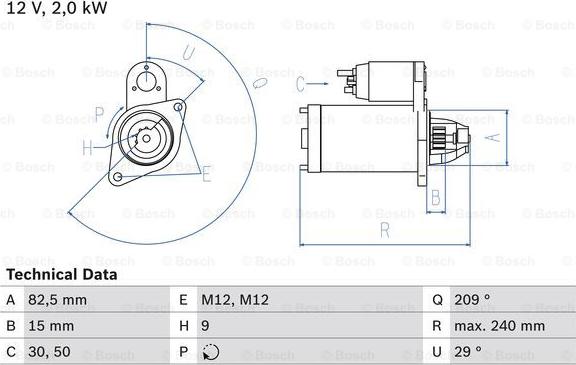 BOSCH 0 986 021 610 - Starter onlydrive.pro