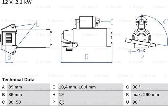 BOSCH 0 986 021 351 - Käynnistinmoottori onlydrive.pro