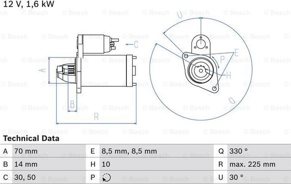 BOSCH 0 986 021 260 - Стартер onlydrive.pro