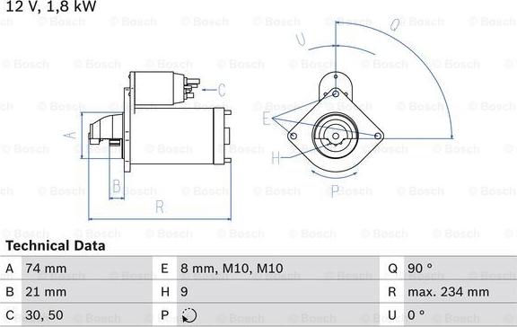 BOSCH 0 986 021 230 - Стартер onlydrive.pro