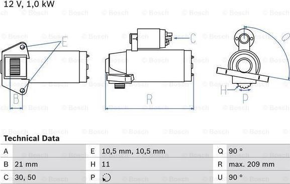 BOSCH 0 986 023 610 - Starter onlydrive.pro