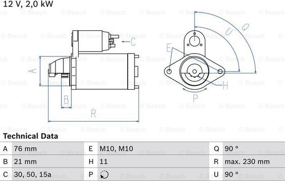 BOSCH 0 986 022 880 - Starter onlydrive.pro